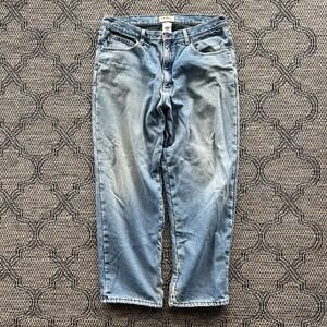 LL Bean Jeans‎ Men's 38x30 Blue Fleece Lined Relaxed Fit Denim Comfort Straight
